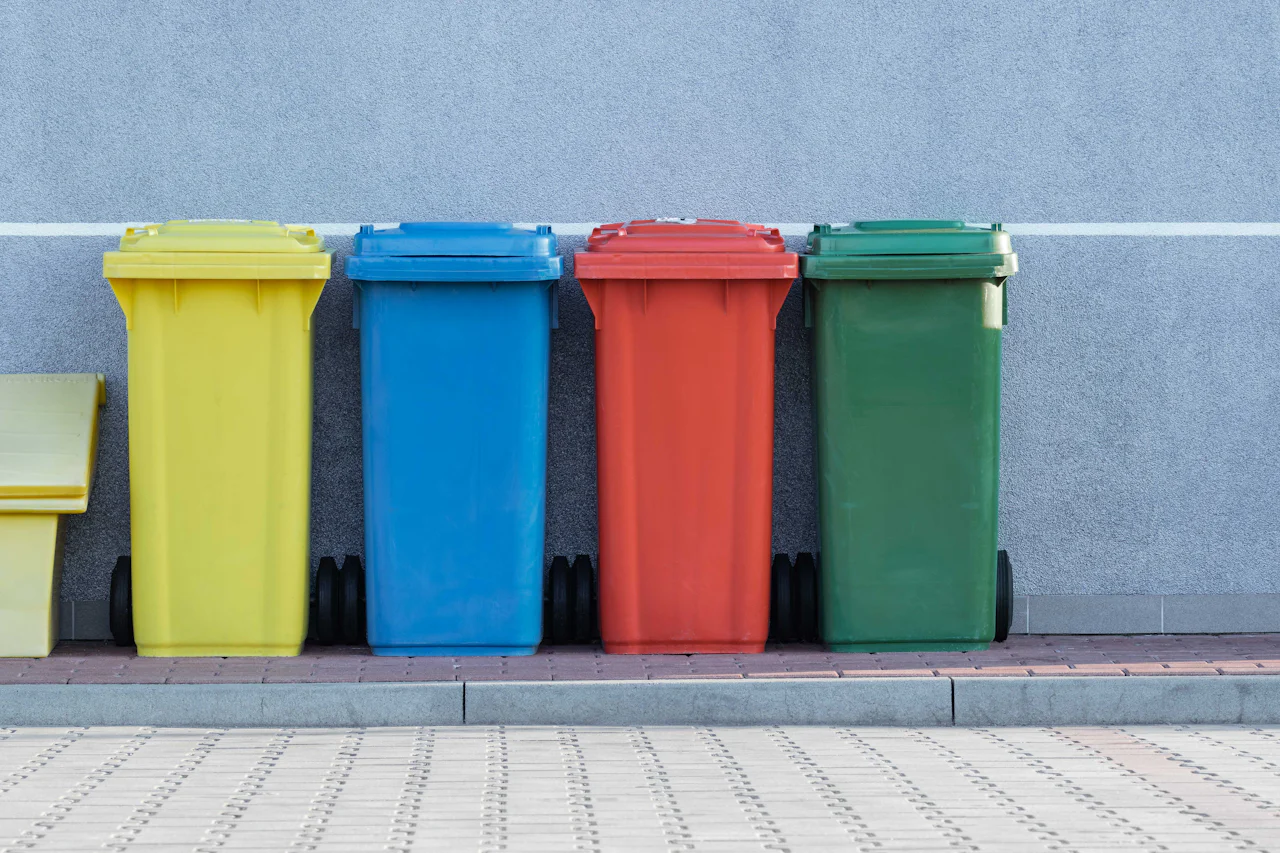 Materiais recicláveis organizados para reaproveitamento